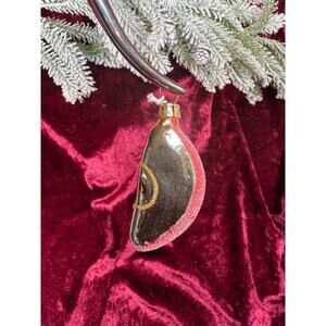 Vintage Christmas - Handblown Glass Ornament - Apple Slice - Czech Republic